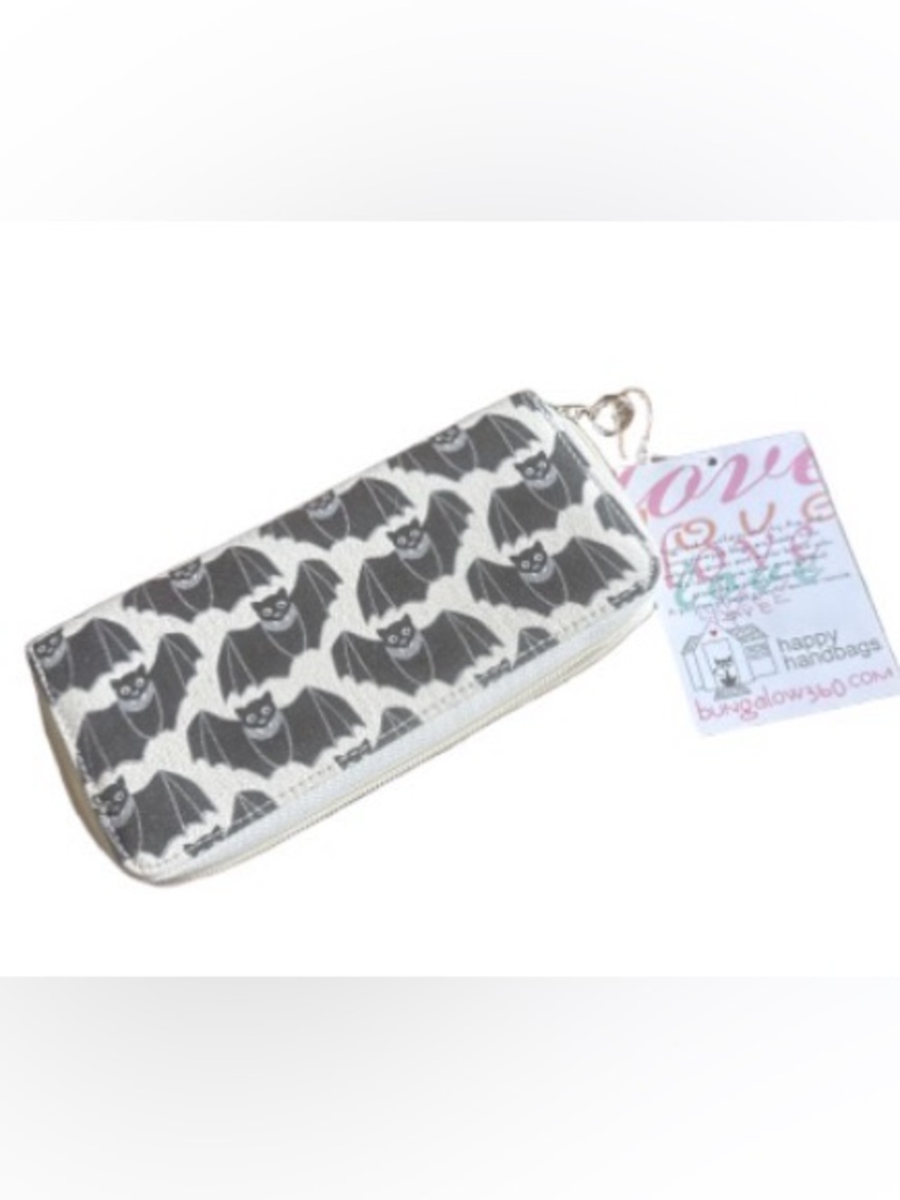 bungalow 360 Kids Bat Zip Wallet - Black and White
